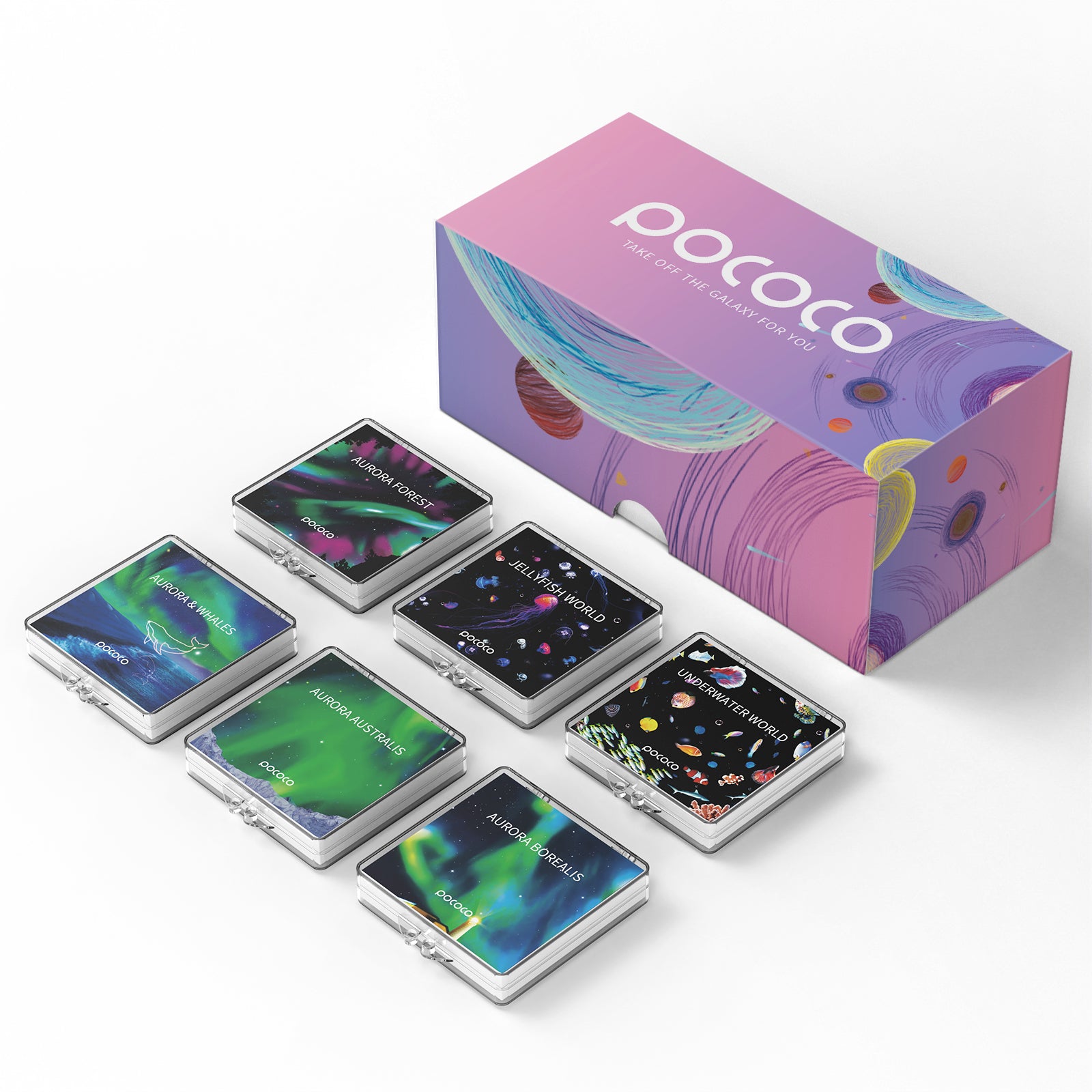 POCOCO Galaxy Projector 6 Discs - Aurora And Deep Sea