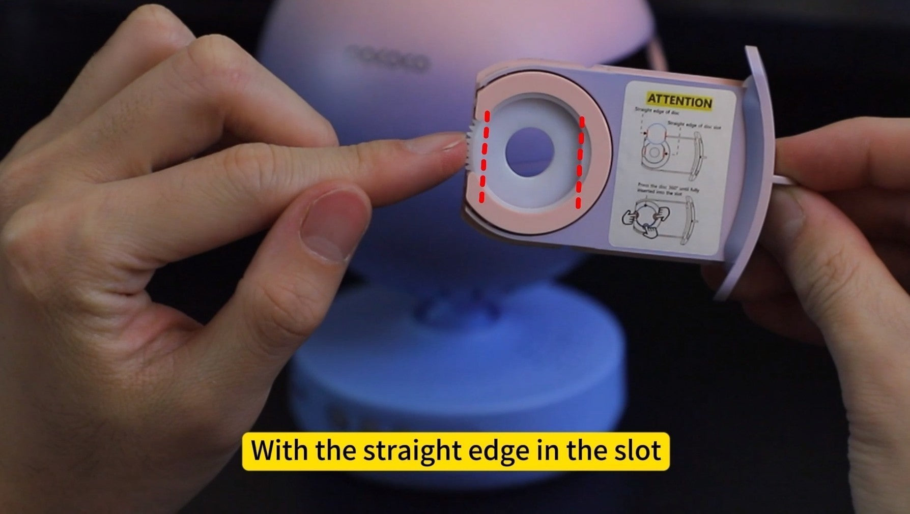 With the straight edge in the slot